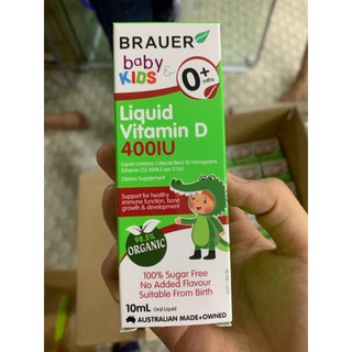 Bổ sung vitamin D Brauer 10ml cho trẻ sơ sinh và trẻ nhỏ