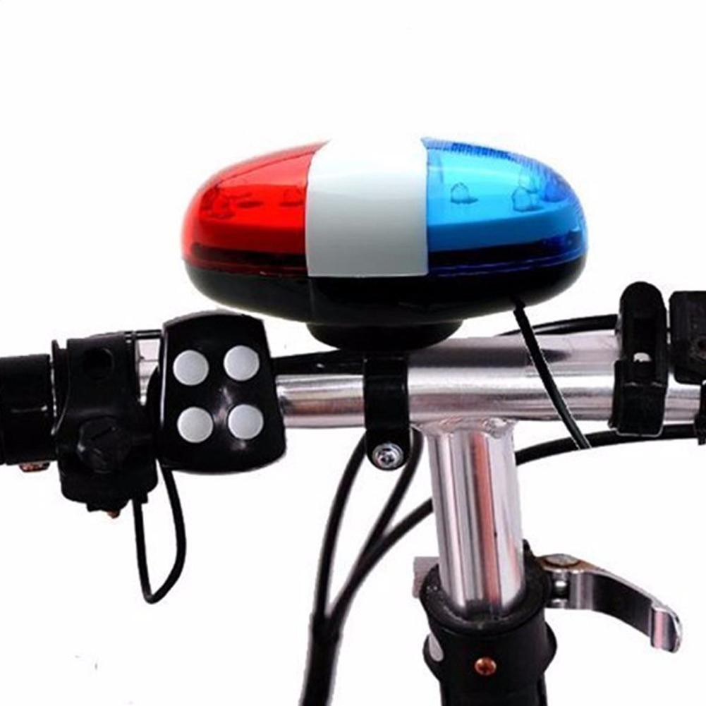 Còi điện tử cảnh báo 6 đèn LED gắn phía trước xe đạp