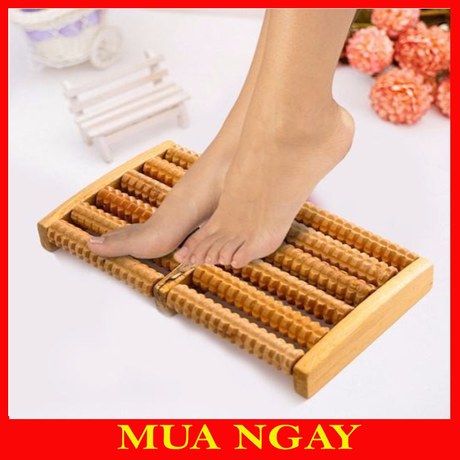 Massage chân bằng gỗ 6 hàng