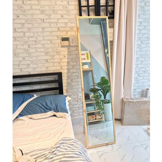 Gương soi toàn thân hàn quốc size 40 màu gỗ thương hiệu MW FURNITURE - Nội thất căn hộ