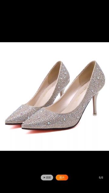Giầy  cao got nhũ