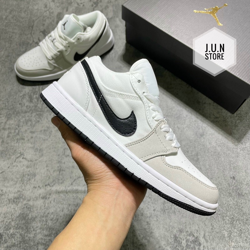 GIÀY JD1 LOW ASTROGABER XÁM TRẮNG DA  LỘN SC
