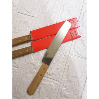 Dao thái inox cán gỗ cao cấp - 34cm