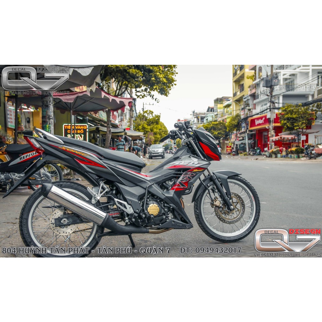 Tem rời sonic 150 đỏ đen - decalq7