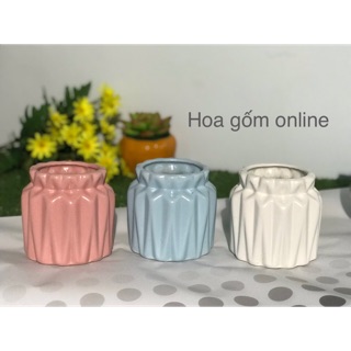 Chậu hoa gốm sứ cách điệu - cao 9cm