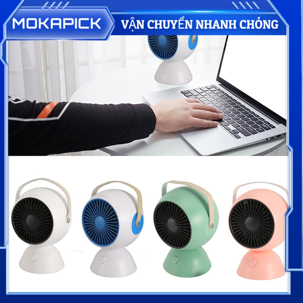 Mokapick Máy sưởi quạt mini 1300W Nhiệt độ im lặng không đổi Sưởi ấm nhanh gian để bàn di động cho văn phòng ngủ 100V ‑ 240V