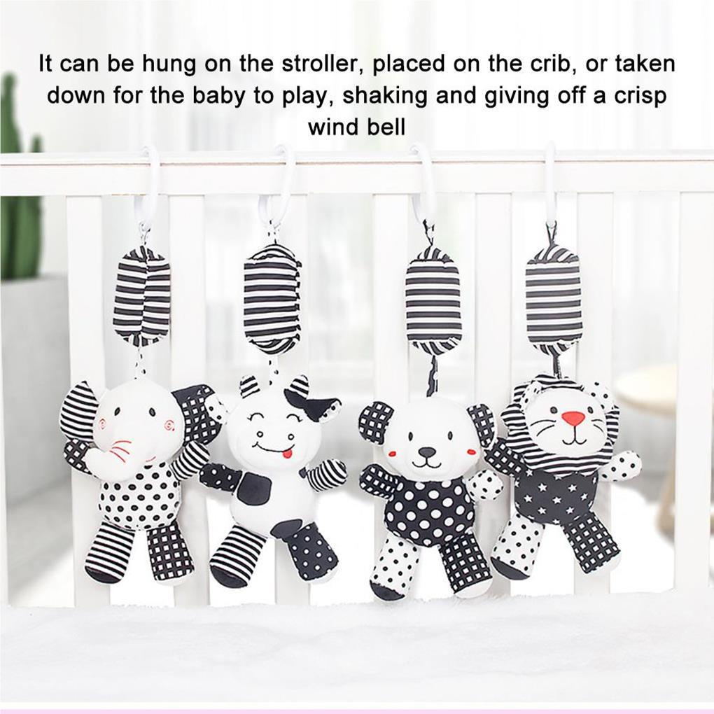 Đồ Chơi Nhồi Bông Mềm Mại Hình Động Vật Treo Xe Đẩy Em Bé