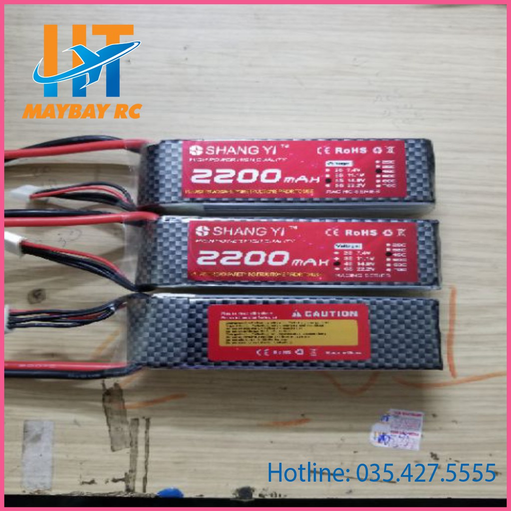 Pin Lipo ShangYi 2200mAh 45C 2s, 3s, 4s - XT60 lắp cho máy bay điều khiển từ xa các loại
