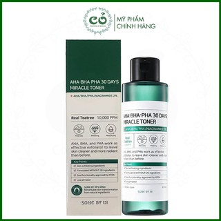 Nước Hoa Hồng Giảm Mụn Some By Mi AHA-BHA-PHA 30 Days Miracle Toner 150ml