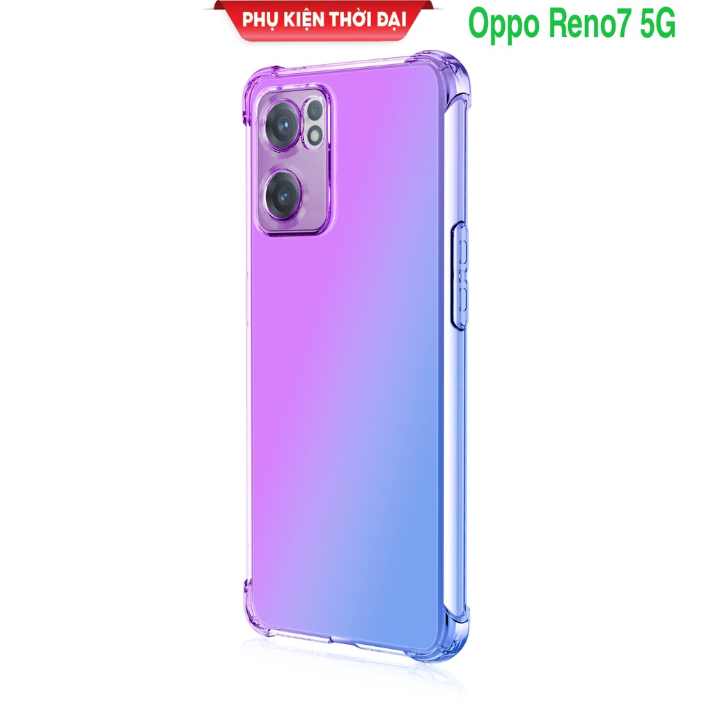 Ốp lưng Oppo Reno 7 5G dẻo đa sắc lồi 4 góc chống sốc chống va đập mạnh thời trang cao cấp