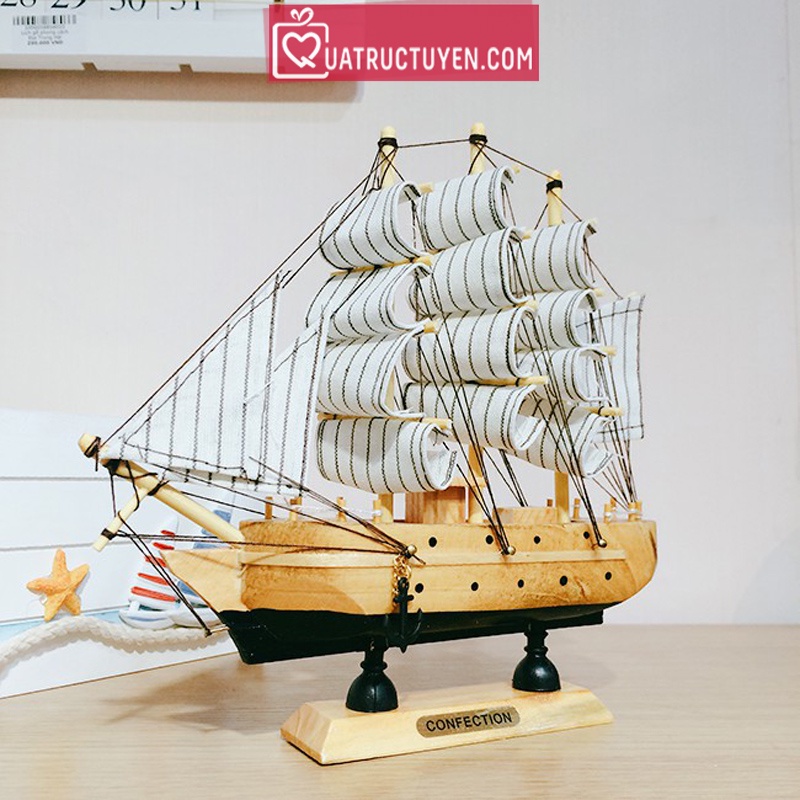 Mô hình thuyền buồm 20C3 - 20cm - Quà tặng sinh nhật, tặng bạn trai, bạn gái, người yêu