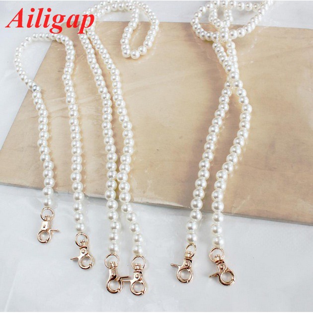 Ailigap Women's Imitate Pearl Handle Bag Chain