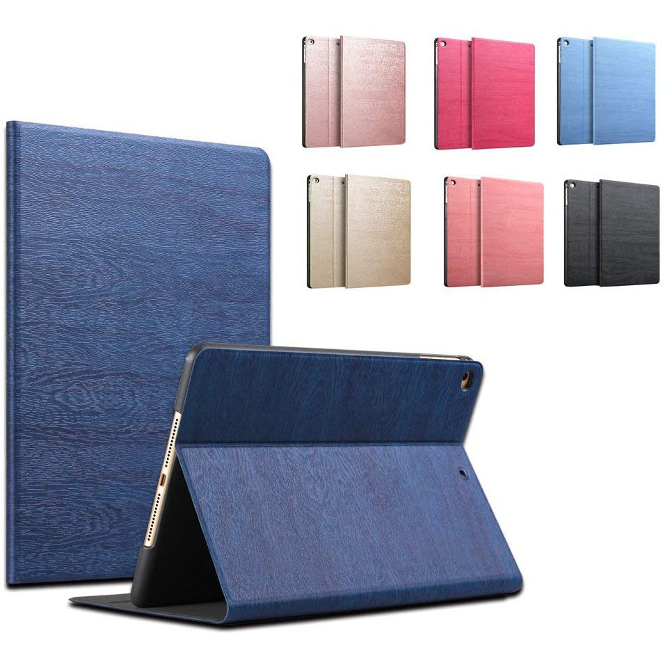 Bao da vân gỗ cao cấp dành cho iPad Mini 1/2/3, Mini 4, iPad 2/3/4, iPad Air, iPad Air 2, iPad 2017, iPad 2018