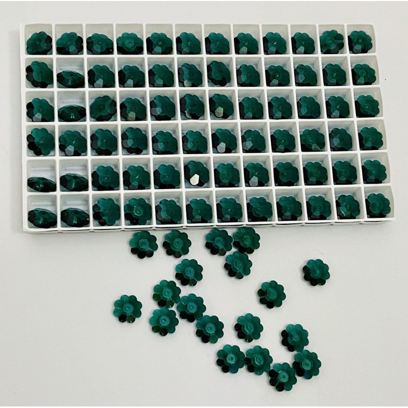 10 viên pha lê Swarovski hoa mai dẹp