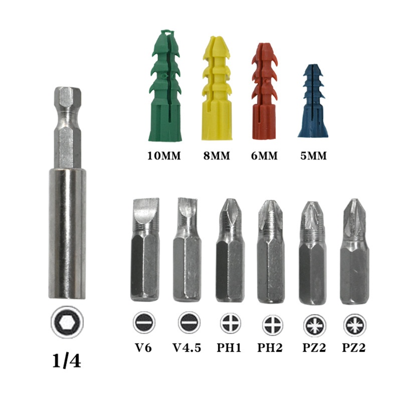 Set 300 Mũi Khoan Mở Rộng 5-10mm Chuyên Dụng Làm Đồ Gỗ