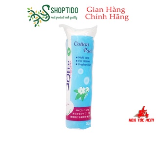 Bông tẩy trang Jomi 100% cotton, tiết kiệm dung dịch 80 miếng - 120 miếng NPP Shoptido