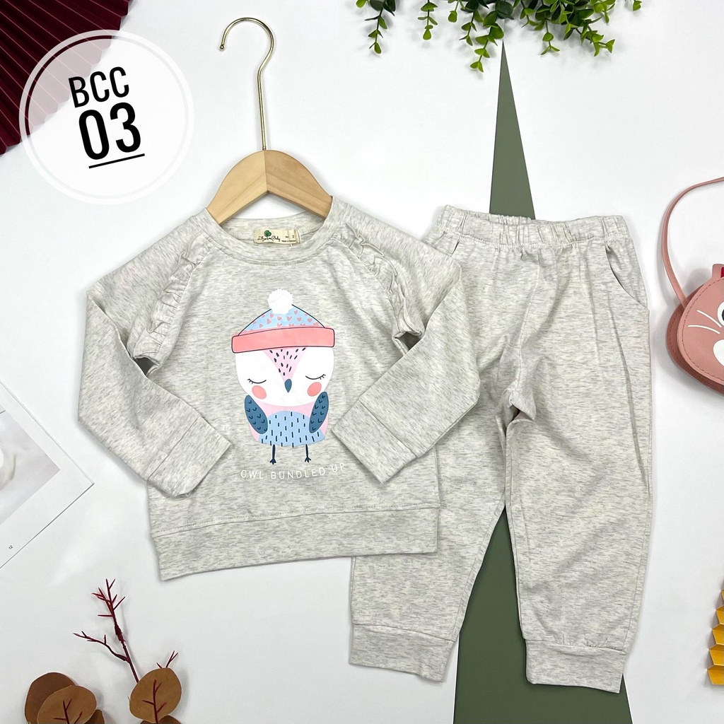 Bộ quần áo dài tay LITIBABY cho bé gái, cho bé từ 9 - 14 tuổi