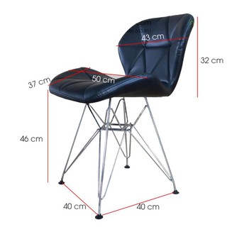 Ghế Eames cánh bướm bọc da  chân đan sắt