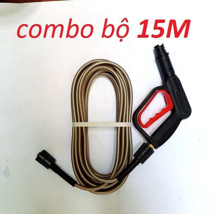 Bộ 10M-15M-20M-30M dây rửa xe và súng xịt- súng rửa xe áp lực cao ren 22mm