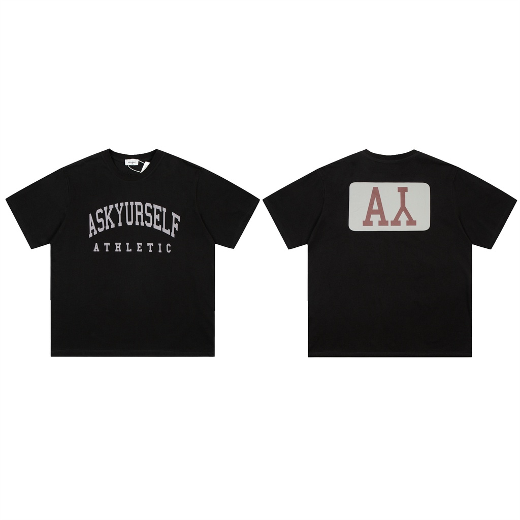 Askyurself AY letter loose T-shirt high street couple tide brand trend ins summer
