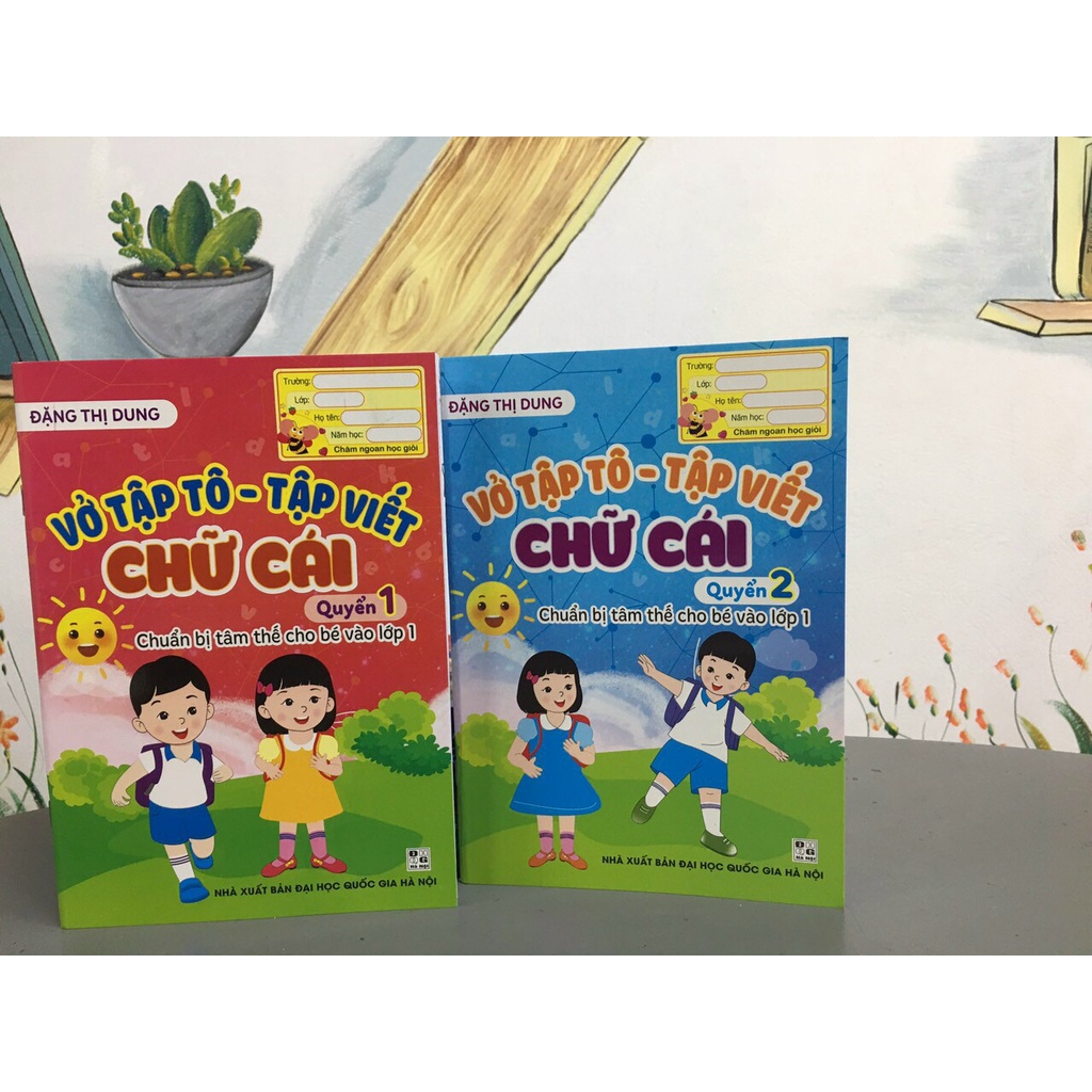 Sách (Combo, Lẻ tùy chọn) Vở tập tô tập viết Chữ cái (Quyển 1, Quyển 2)