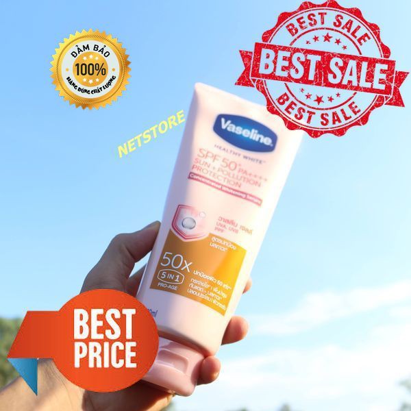 Sữa Dưỡng Thể Vaseline 50x SPF 50++ Tuýp to 320ml Thái Lan chính hãng ( VASALIN VASELIN VASALINE) | BigBuy360 - bigbuy360.vn