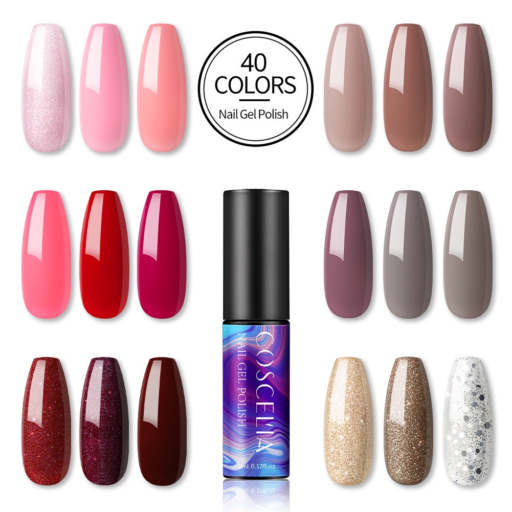 [Hàng mới về] Lọ gel sơn móng tay 5ml màu sắc từ 21-40 tùy chọn thời trang