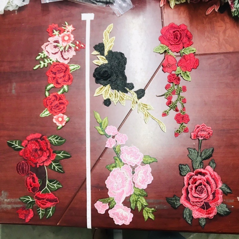 Set 6 bông hoa thêu kết áo dài