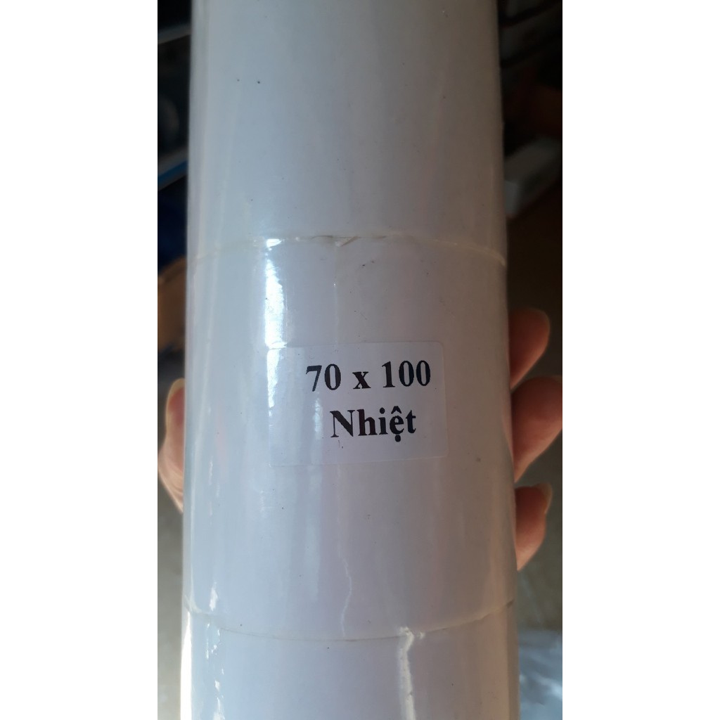 Decal nhiệt in tem nhãn 70x100, cuộn 30m.