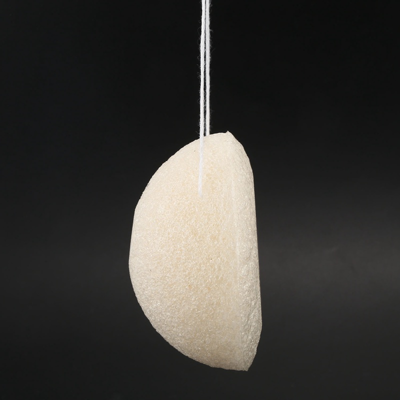 Miếng bọt biển làm sạch konjac tự nhiên trên khuôn mặt - Màu trắng