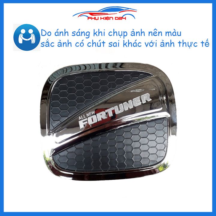 Ốp nắp bình xăng Fortuner 2017-2018-2019-2020-2021-2022-2023 nhựa đen chống trầy trang trí ô tô