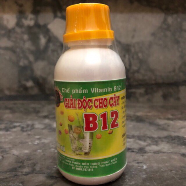 Chế phẩm Vitamin B12 chống sốc, giải độc cho cây - Chai 100 ml