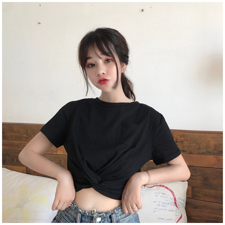 [Mã FAMAYWA giảm 10K đơn 50K] Áo lửng tay ngắn phong cách Hàn Quốc | BigBuy360 - bigbuy360.vn