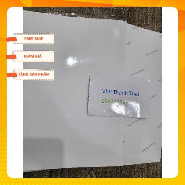 giấy decal in ảnh A4 photo paper mặt bóng ĐL 115- 135 gsm 50 tờ / tập - giấy decal in tem mác bóc dính