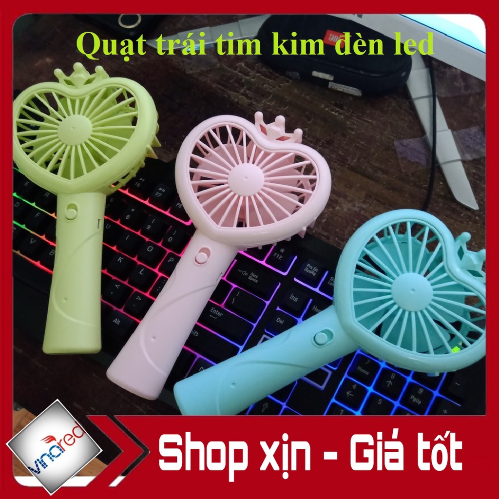 [Mã ELHA22 giảm 5% đơn 300K] Quạt Mini Cầm Tay Hình Trái Tim 663