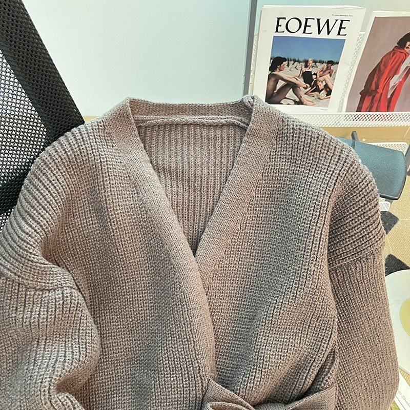 Áo Khoác cardigan Dệt Kim Cổ Chữ V Thời Trang