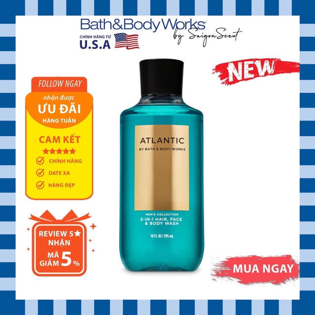 Sữa tắm nam Bath and Body Works Atlantic