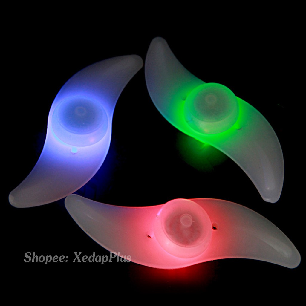 Đèn Led Xe Đạp Hình Cánh Quạt 3 Chế Độ Sáng Gắn Bánh Xe Đạp - Chống Nước, Cao cấp full hộp đựng - D09