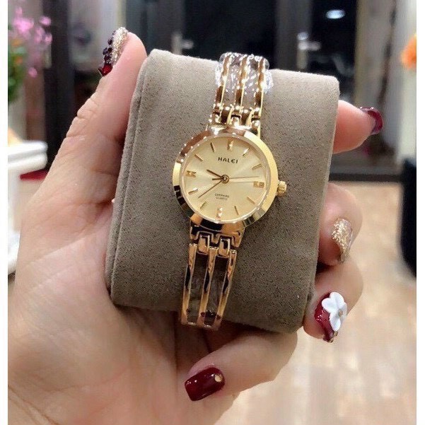 ( SIÊU GIẢM GIÁ ) Đồng Hồ Nữ HALE màu vàng cao cấp | BigBuy360 - bigbuy360.vn