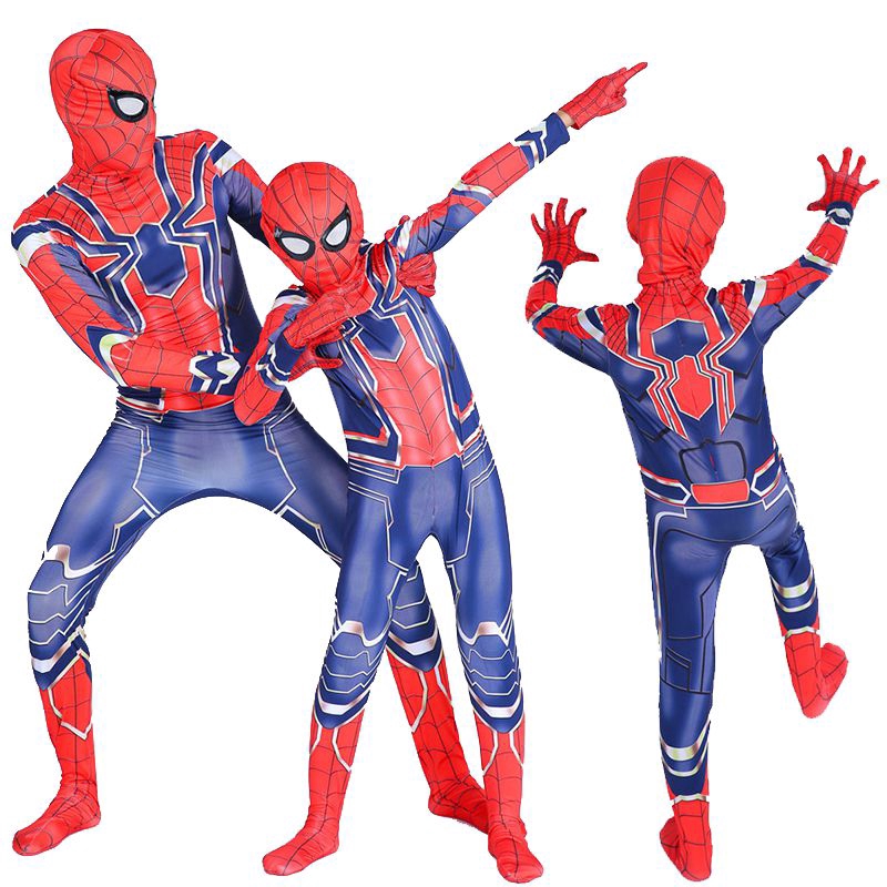 Avengers Endgame Iron Spiderman Peter·Parker Costum Jumpsuit Halloween Cosplay