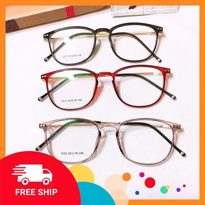 [Gía siêu rẻ] Gọng Kính 1210 đã đeo là XINH -Nhận Cắt Mắt-Tặng kèm hộp+khăn+Chai nước lau kính