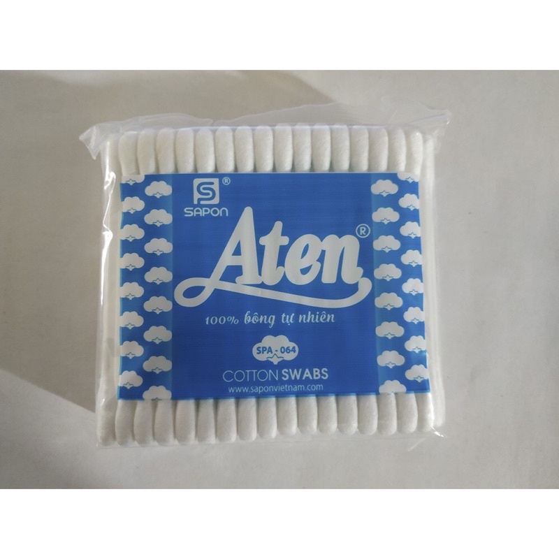 Tăm Bông Aten Kháng Khuẩn Người Lớn Vệ Sinh Tai Mũi