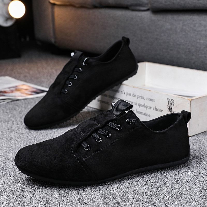 Giày Lười Da Lộn Đế Mềm Hở Lưng Phong Cách Hàn Quốc Thời Trang Cho Nam 2022