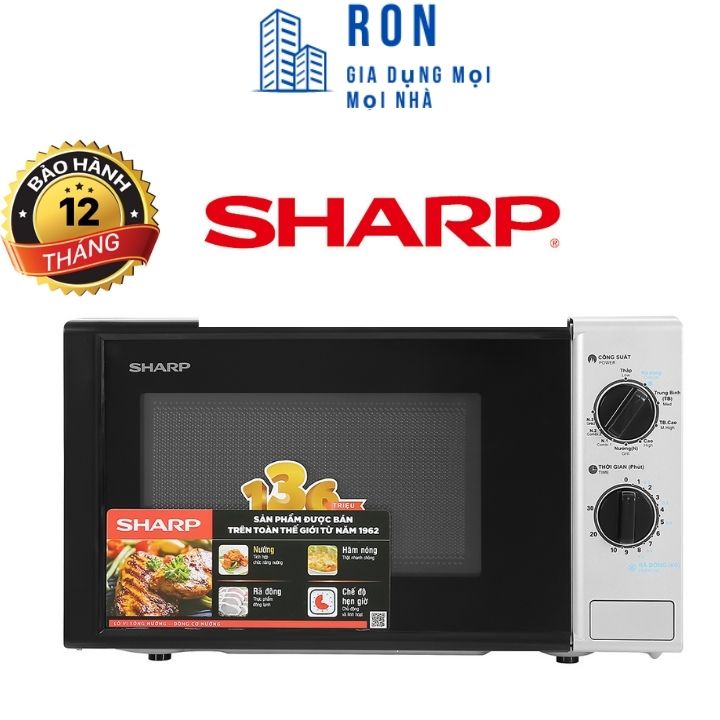 Lò Vi Sóng Có Nướng SHARP R-G225VN-BK Dung Tích 20L [ Hàng chính Hãng ]