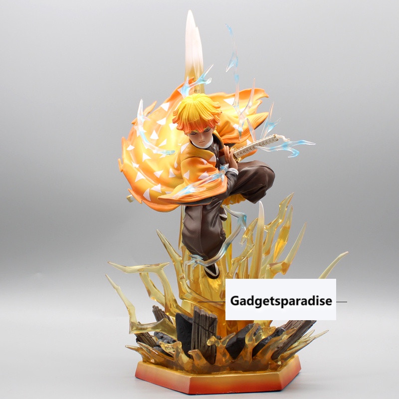 Mô Hình Nhân Vật Agatsuma Zenitsu Trong Kimetsu No Yaiba Kích Thước 31CM Có Đèn Led