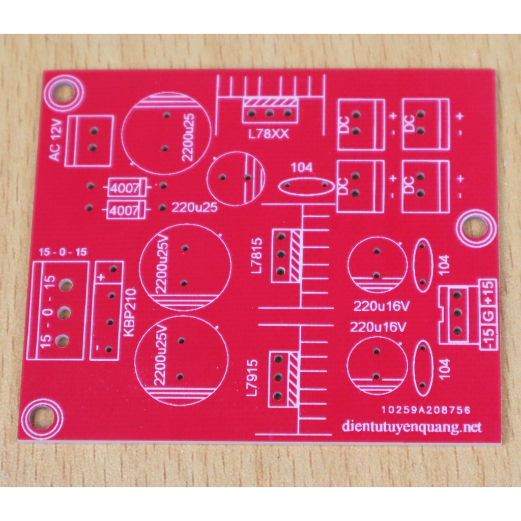 [Mã ELORDER5 giảm 10K đơn 20K] Combo PCB Mạch Nguồn Phụ 15V đối xứng Và 12V cho âm ly - 5 Cái