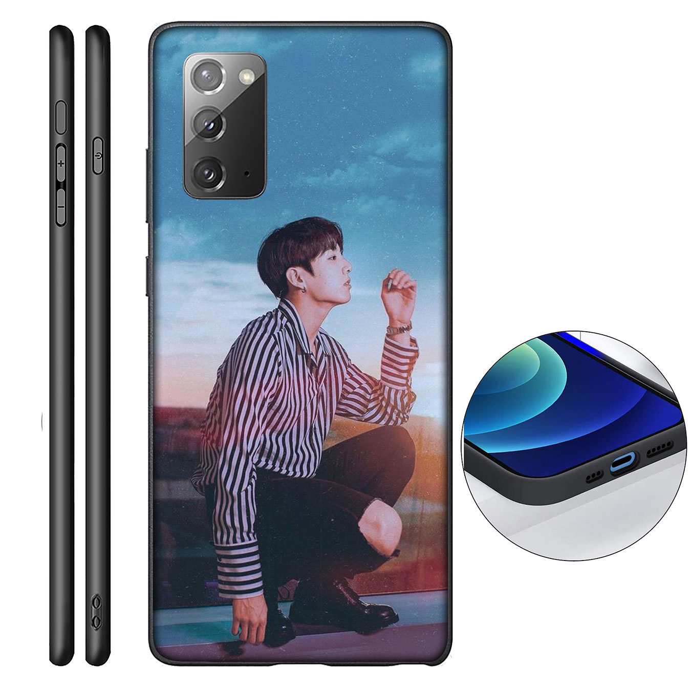 Ốp Điện Thoại Silicon Mềm Hình Jungkook K27 Cho Samsung Galaxy A9 A8 A7 A6 Plus J8 2018 + A21S A70 M20 A6 + A8 + 6plus