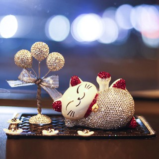 Mô hình mèo thần tài thiết kế độc đáo tùy chọn trang trí nội thất xe ô tô