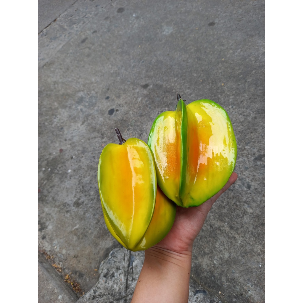 1 Quả khế giả màu vàng - trái cây giả - Hoa giả - Hương Flower