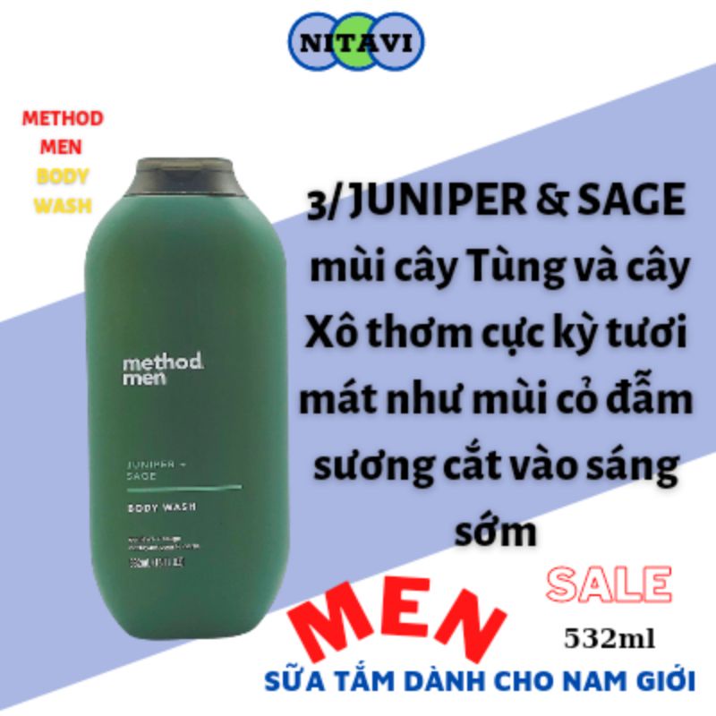 Sữa tắm Nam method men body wash 532ml Sữa tắm dưỡng ẩm cho nam giới bán chạy số 1 châu âu